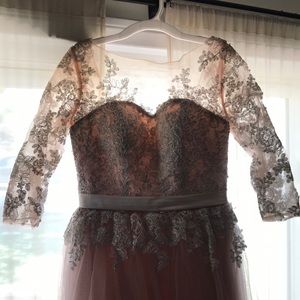 Blush pink prom dress